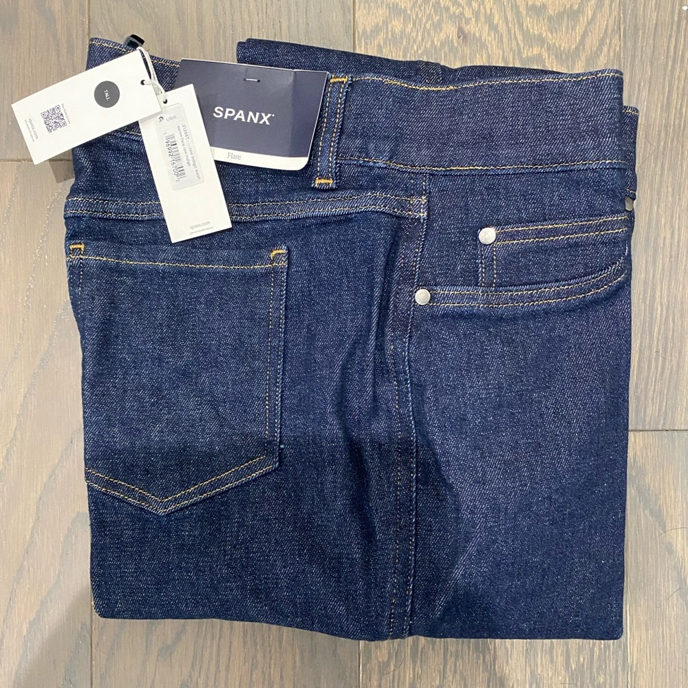 SPANX Blue Skinny Jeans Premium Denim